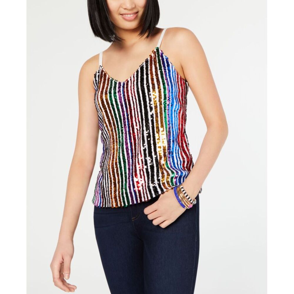 INC International Concepts Petite Rainbow Sequin Camisole